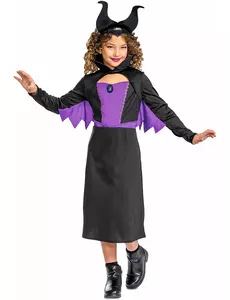 Klassieke Maleficent™ meisjesvermomming, Maat: 7–8 jaar (124–136 cm)