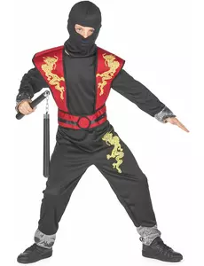 Déguisement ninja dragon jaune garçon, Taille: 4–6 ans (110–120 cm)