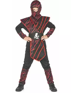 Déguisement ninja fauve rouge garçon, Taille: 3–4 ans (92–104 cm)