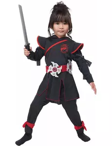 Déguisement ninja luxe fille, Taille: 3–4 ans (101 cm)
