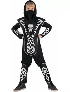 Doodshoofd ninja kostuum voor jongens, Maat: 3–4 jaar (92–104 cm)