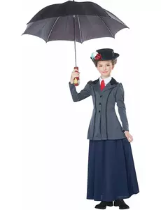 Déguisement nourrice Anglaise luxe fille, Taille: 10–12 ans (148 cm)