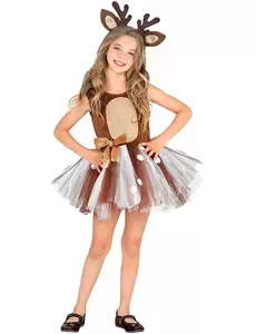 Kleine rendier tutu kostuum voor meisjes, Maat: 3–4 jaar (110 cm)