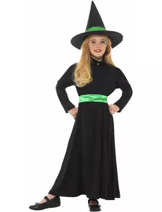 Déguisement petite sorcière verte fille, Taille: 10–12 ans (145/158 cm)
