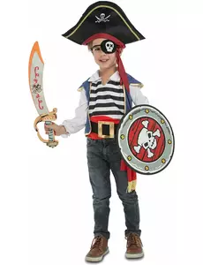Déguisement pirate avec accessoires enfant, Taille: 3-4 ans