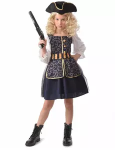 Déguisement pirate chic fille, Taille: 10–12 ans (130–140 cm)