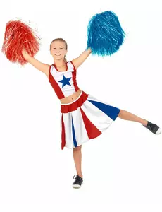 Cheerleader ster kostuum voor meiden, Maat: 5–7 jaar (128 cm)