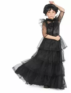 Déguisement robe de bal gothique fille, Taille: 10–12 ans (130–140 cm)