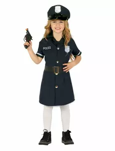 Déguisement robe policière fille, Taille: 3–4 ans (95–105 cm)