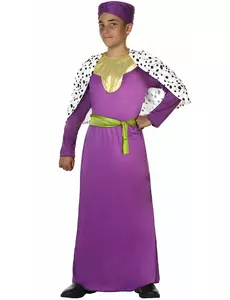 Déguisement roi mage violet enfant
