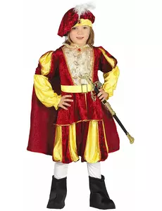 Velours koningskostuum voor jongens, Maat: 3–4 jaar (95–105 cm)