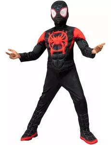 Deluxe Spiderman Miles Morales™ kostuum voor kinderen, Maat: 3–4 jaar (90 tot 104 cm)