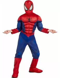 Spiderman™ luxe kostuum voor kinderen, Maat: 7–8 jaar (122 tot 128 cm)