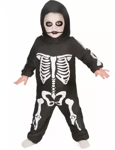 Déguisement complet squelette garçon, Taille: 4–6 ans (110–120 cm)