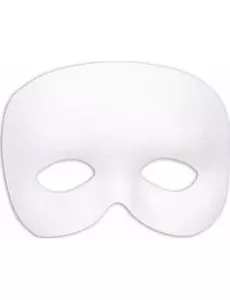 Demi-masque blanc adulte