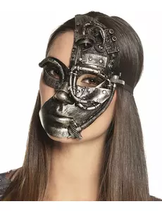 Demi masque robot Steampunk femme