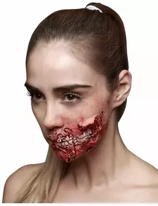 Fausse blessure dents apparentes adulte Halloween