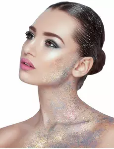Gel met veelkleurige glitters