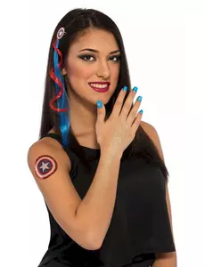 Kit accessoires et maquillage Captain America™ femme