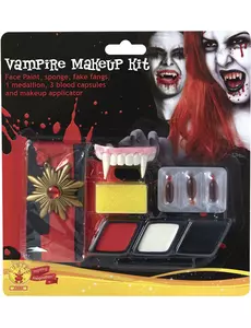 Vampieren make-up en accessoires kit