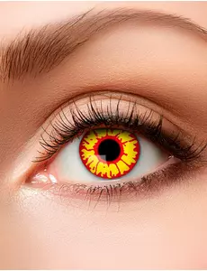 Gele en rode contactlenzen voor volwassenen