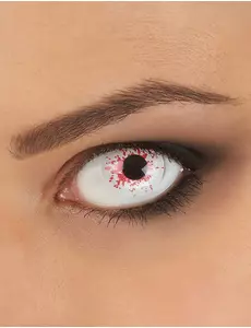 Lentilles fantaisie oeil ensanglanté 1 an adulte Halloween