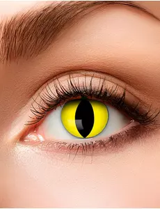Gele reptielenoog-fancy contactlenzen voor volwassenen