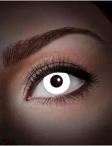 Lentilles fantaisie UV blanc 1 mois adulte