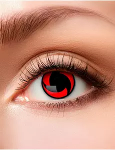 Lentilles fantaisies manga rouge et noir 1 semaine