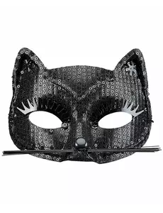 Zwart poesje masker voor volwassenen