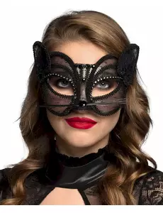Katten oogmasker met kant