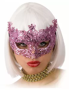 Loup vénitien rose brillant adulte