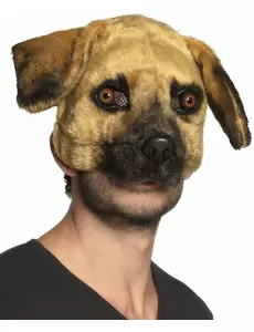 Pluche hond masker voor volwassenen
