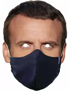 Kartonnen masker president met masker