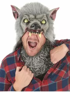 Latex weerwolf masker voor volwassenen