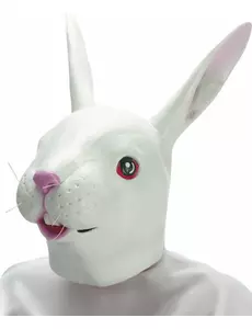 Konijnen latex masker voor volwassenen