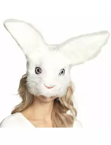Masque lapin peluche adulte