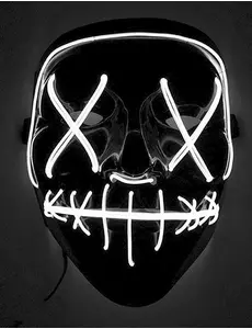 Masque led lumineux blanc adulte