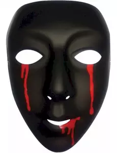 Zwart masker met bloedtranen voor vrouwen
