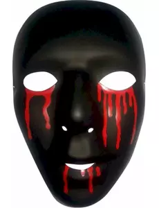 Zwart masker met bloederige tranen voor mannen