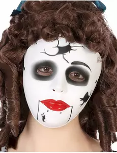 Masque poupée fissurée adulte