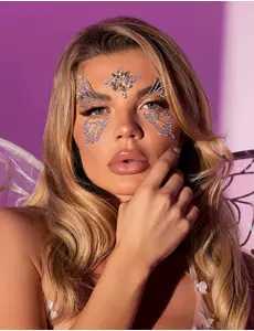 Strass adhésifs papillon visage et corps
