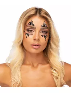 Strass adhésifs pour visage arlequine du mal
