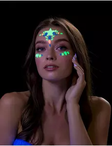 Strass adhésifs pour visage étoilés phosphorescents