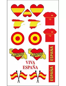 Tatouages temporaires supporter Espagne