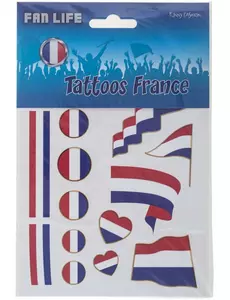 Tatouages temporaires supporter France / Pays-Bas