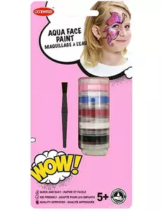 Make-up-toren op waterbasis voor meisjes met kwastje en sponsje