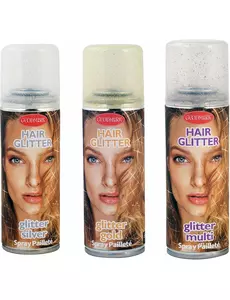 Bombe laque pour cheveux paillettés 125 ml, Couleur: Multicolore