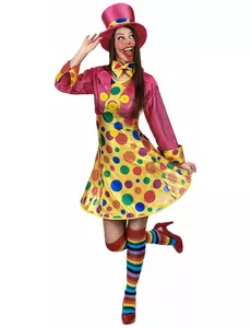 Déguisement clown amusant femme, Taille: Medium/Large