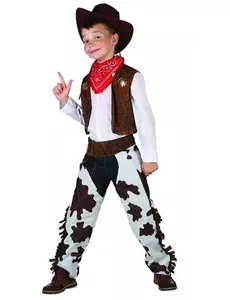 Luxe cowboykostuum voor jongens Verkleedkleren, Maat: 4–6 jaar (110–120 cm)